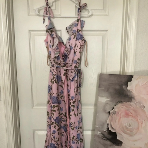 ! Fame and partners Multi-Color Floral Design Maxi Dress 8 - Picture 2 of 6